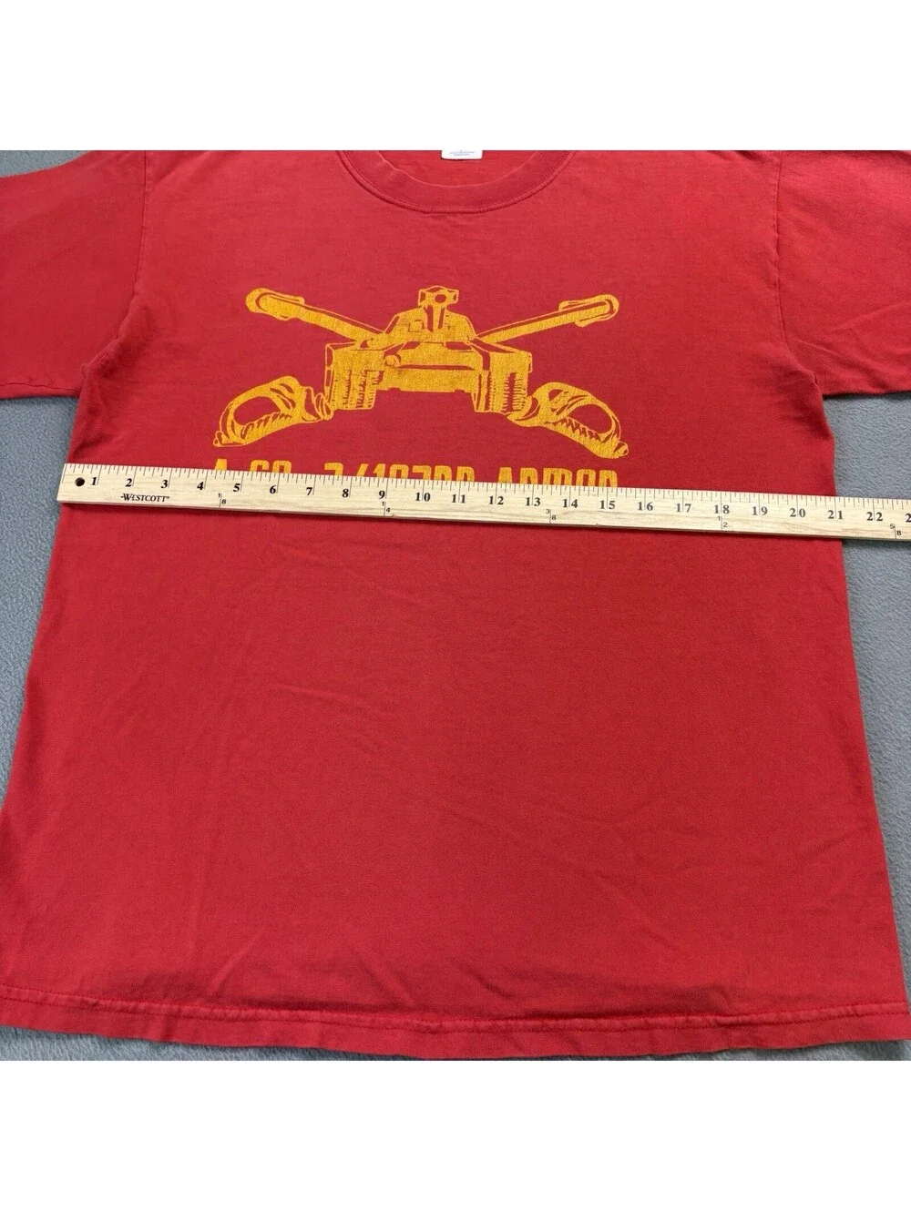 Vintage Military National Guard T Shirt Size Large Red